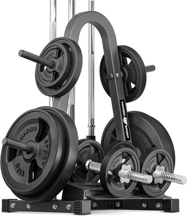 Стелаж для зберігання дисків, гантелей і штанг Marbo Sport MH-S007 2.0, чорний, вантажопідйомність 300 кг