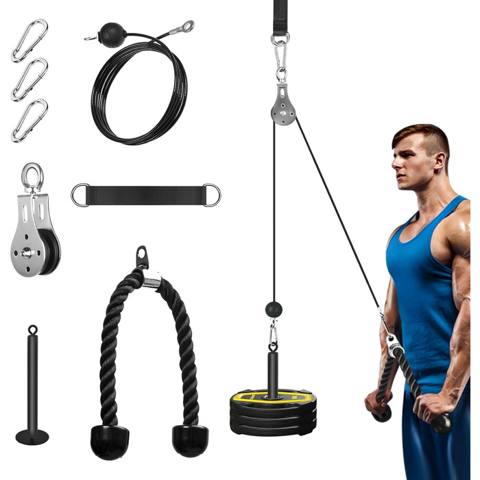 Система тросового шківа Fitness Lat Pulley з мотузкою для LAT/біцепса