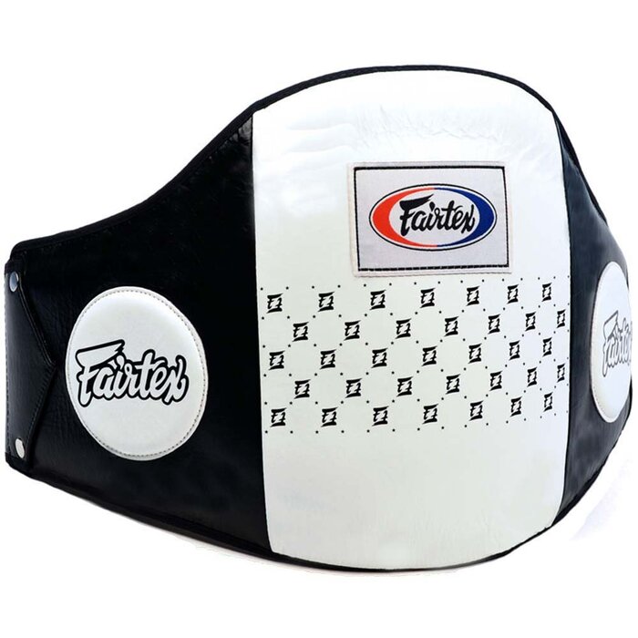 Пояс для живота Fairtex BPV1, чорно-білий, протектор для подушечки Муай Тай