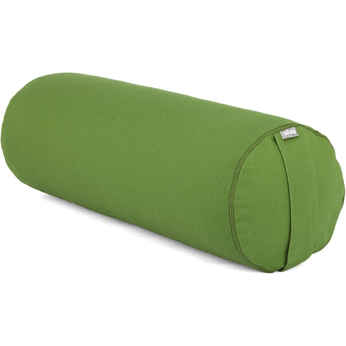 Рулон Bodhi Yoga Bolster Ø 22 см Рулет для йоги з органічною начинкою зі спельти Подушки для йоги для відновлювальної та інь-йоги Бавовняний чохол, який можна прати Подушка для пілатесу з ременем для перенесення (оливкова)