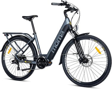 Велосипеди Moma E-City 28 PRO, Shimano 7-шв., гідр. гальма, акум. 48 В