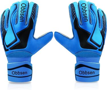 Воротарські рукавички Obbsen Fingersave, футбольні (S1 Blue, 10)