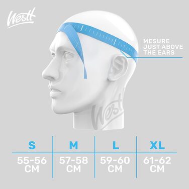 Мотошолом Westt Fullface для мотокросу, MTB, ендуро, квадроцикла, інтегральний, з подвійним візором і сонцезахисною шторкою, сертифікат ECE, білий глянцевий, XL (61 см)