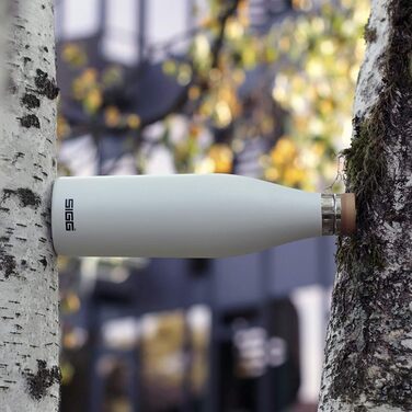 Термос-бутилка SIGG Meridian, герметична, 0,5/0,7 л, подвійна стінка з нержавіючої сталі 18/8, бамбукова кришка, BPA та пластику немає