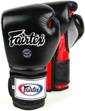 Боксерські рукавички Fairtex BGV9, мексиканські, чорно-червоні, 10 унцій