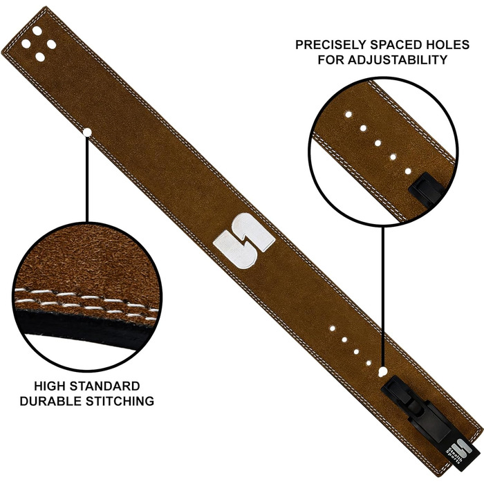 Шкіряні пояси для важкої атлетикиТовщина 10 ммТренувальний пояс для пауерліфтингу шириною 4 дюйми для чоловіків і жінокПідйомний пояс для бодібілдингу, станової тяги, присідань і фітнесу M Brown
