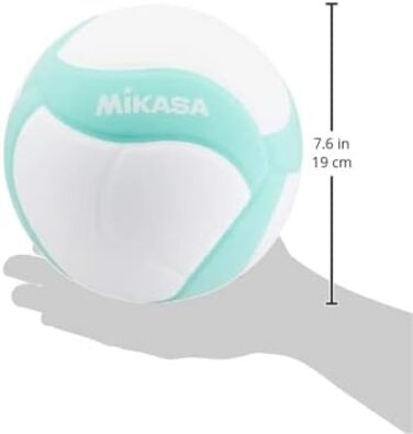 Волейбольний м’яч MIKASA Smile Lesson Valley №4, 210г, біло-зелений, VS210W-G, рекомендований тиск 0,10-0,15 кгс/см²