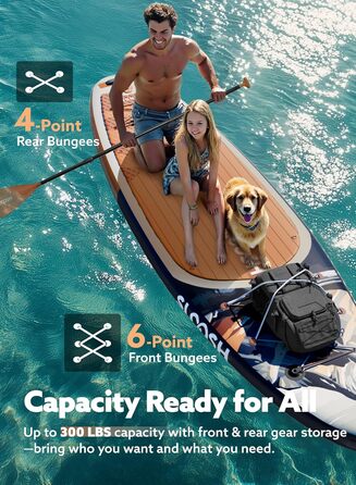 Надувна SUP-дошка SLOOSH 10'6'' з аксесуарами, нековзке EVA-покриття, легка сумка та насос, для дорослих і підлітків