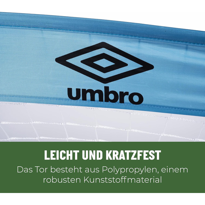 Футбольні ворота Umbro - 110 x 78 x 78 см - Футбольні ворота з дорожньою сумкою - Футбольні ворота для садових дітей та дорослих - Футбольні тренувальні аксесуари для приміщень та вулиці - Пластик - Чорний