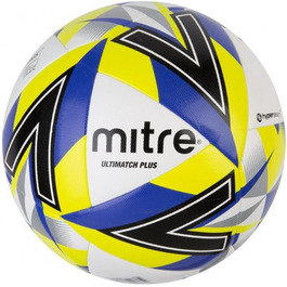 Футбольний м'яч Mitre Ultimatch, розмір 5, біло-синій, підвищена зносостійкість, покращений контроль та точність