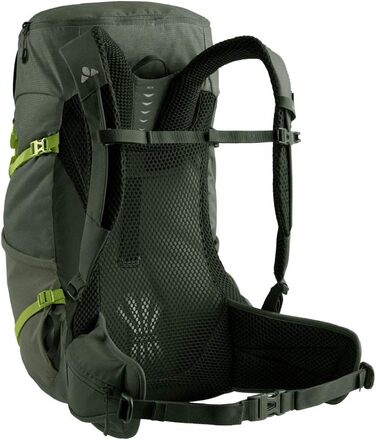 Туристичний рюкзак VAUDE Brenta 30 л оливковий, водостійкий, з дощовиком, для жінок і чоловіків, зручний трекінговий рюкзак з практичними відділеннями