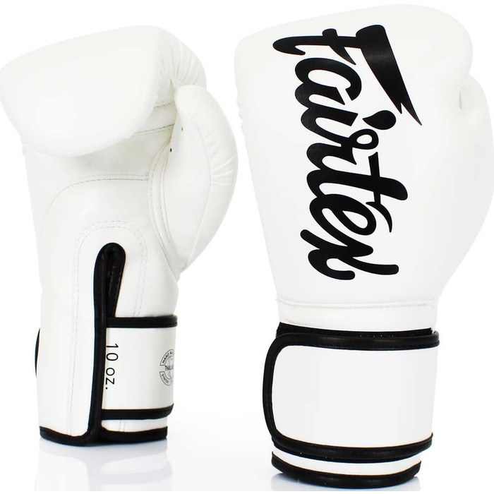 Боксерські рукавички Fairtex BGV-14 білі, мікрофібра, 12 унцій для ММА Муай Тай