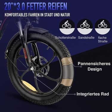 Електровелосипед Fafrees F20 Fatbike, 36В 16Ач, 20