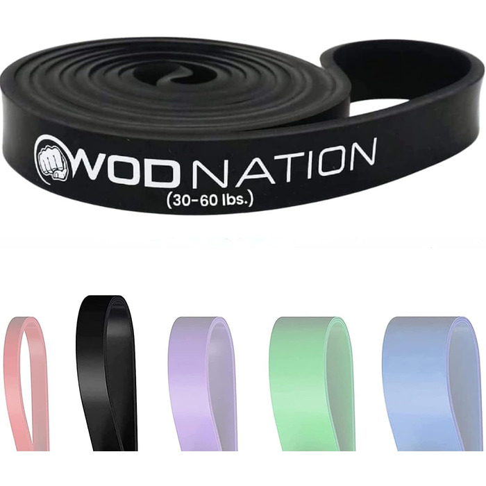 Петля для підтягувань WOD Nation 41 дюйм – еспандер-стрічка для підтягувань, кросфіту, фітнесу, розтяжки, мобільності