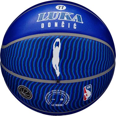 Баскетбол на відкритому повітрі WILSON NBA Player Icon розмір 18-4,9 см і міні-розмір (7, Лука Дончич)