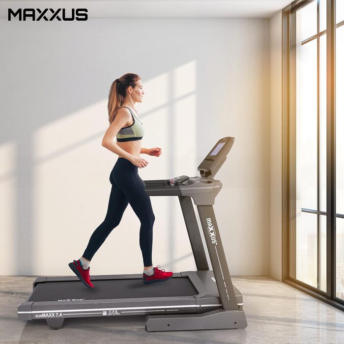 Бігова доріжка MAXXUS RunMaxx 7.4 - 20 км/год, 3 к.с., велика поверхня, сенсор, APP