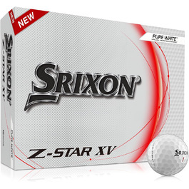 М'ячі для гольфу Srixon Z-Star XV, 4x3 шт., чистий білий, унісекс