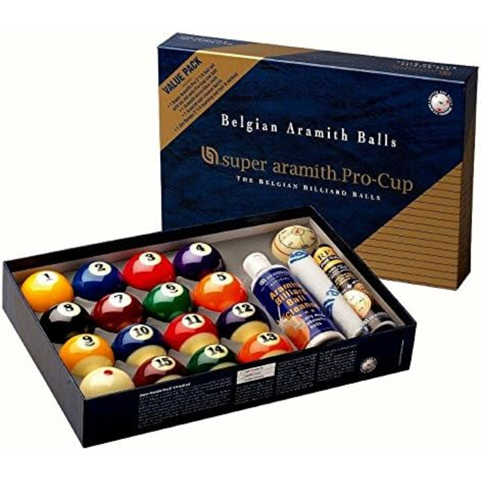 Набір м'ячів Super-Aramith Pro Cup Value Pack 57,2 мм