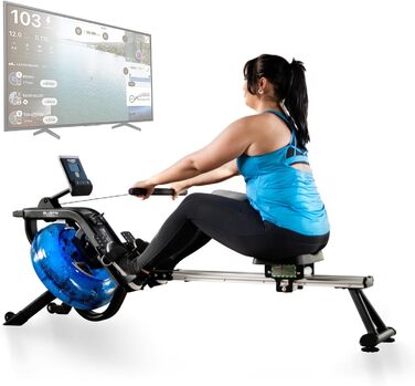 Складаний водний веслувальний тренажер Bluefin Fitness Blade Aqua W-1/M-1 з LCD-дисплеєм