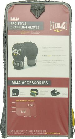 Рукавички для грепплінгу Everlast Pro Style MMA S/M Black