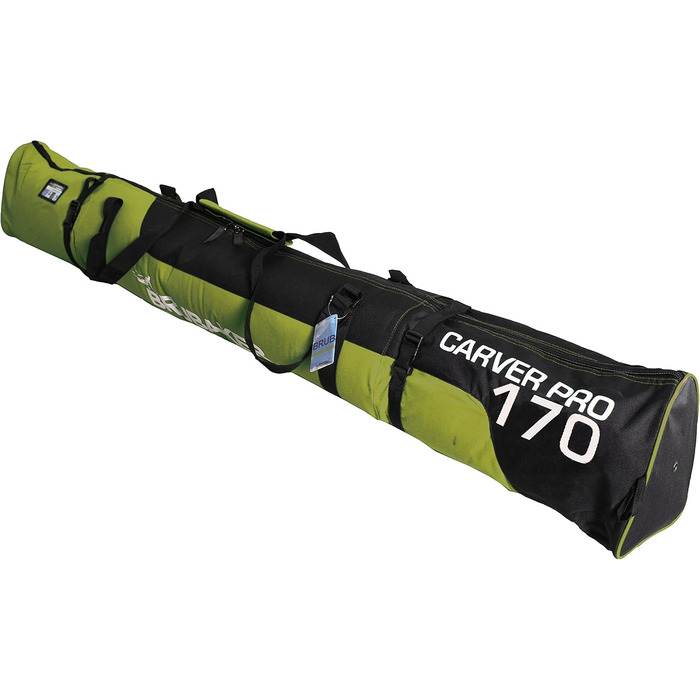 Сумка BRUBAKER Henry Ski Bag Carver PRO 2.0 жовто-зелена/чорна 170 см