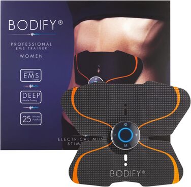 Bodify® EMS тренажер для стимуляції м'язів преса – електростимулятор для тренування преса, нарощування м'язів живота для чоловіків і жінок, оригінал