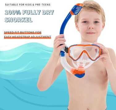 Набір для снорклінгу SwimStars для дорослих і дітей – маска з антизапотіванням, регульований ремінець, дихальна трубка з клапаном, для плавання та снорклінгу