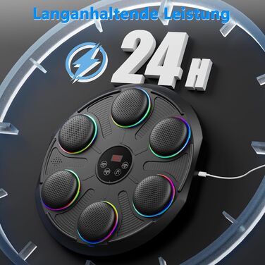Настінний смарт-боксерський тренажер з Bluetooth, 12 режимів і регулюванням швидкості, USB-зарядка, обладнання для боксу для сімейних тренувань, тренування рефлексів рук і очей для дітей