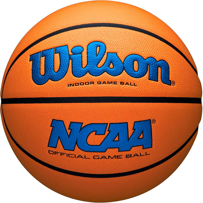 Офіційний баскетбольний м'яч WILSON NCAA Evo NXT у приміщенні, розміри 6 і 7 розмір 7 - 29.5 (Royal/Orange, розмір 7 - 29.5')