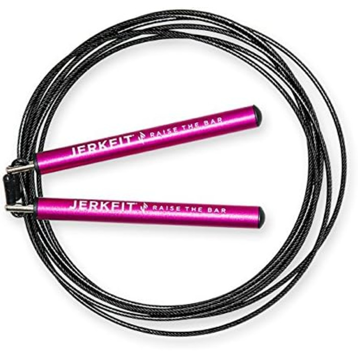 Надшвидка скакалка JerkFit Omega Speed Rope (рожевий на чорному)