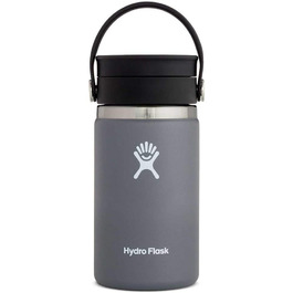 Термокружка HYDRO FLASK 354 мл, вакуумна, нержавіюча сталь, кришка Flex Sip, герметична, для кави, широка горловина, колір Stone