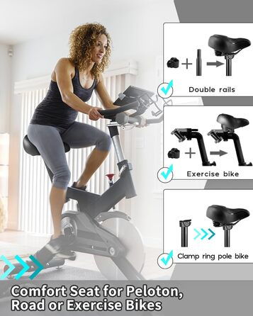 Велосипедне сідло для Peloton Bike і Bike Plus, комфортне м'яке сидіння для тренажера, шосейного та електровелосипеда, надшироке, змінне сідло для жінок і чоловіків