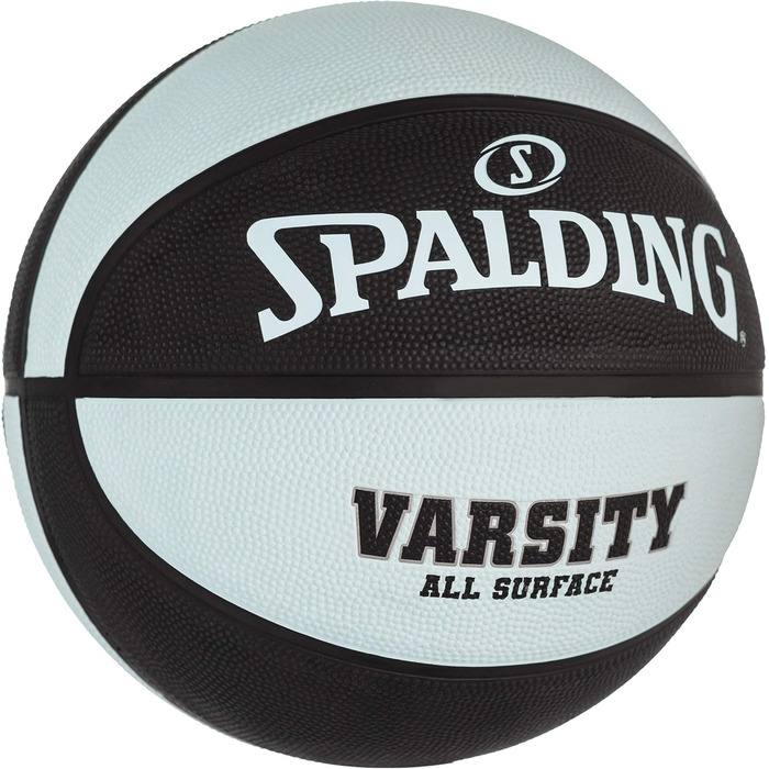 Відкритий баскетбольний м'яч Spalding Varsity Intermediate розмір 6, 28.5 (офіційний розмір 7, 29.5', світло-блакитний / чорний)