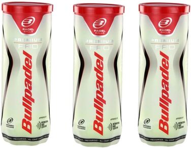 М'ячі Bullpadel Premium Pro Tripack (3x3) Padel