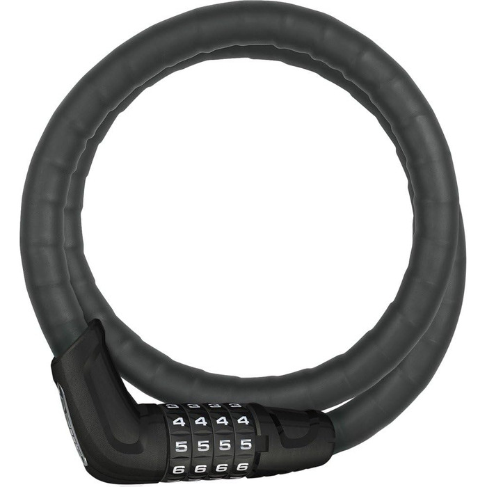 ABUS Steel-O-Flex Tresorflex 6615C - велосипедний тросовий замок із сталевим панциром, кодовий, з кріпленням SCMU, рівень безпеки 5