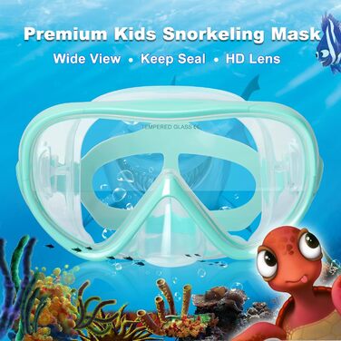 Набір трубки Kids, Окуляри для дайвінгу Kids Anti-Fog and Dry Snorkel - Маска для дайвінгу проти протікання Суха трубка Набір для підводного плавання для хлопчиків дівчаток 4-14 F Aqua Set