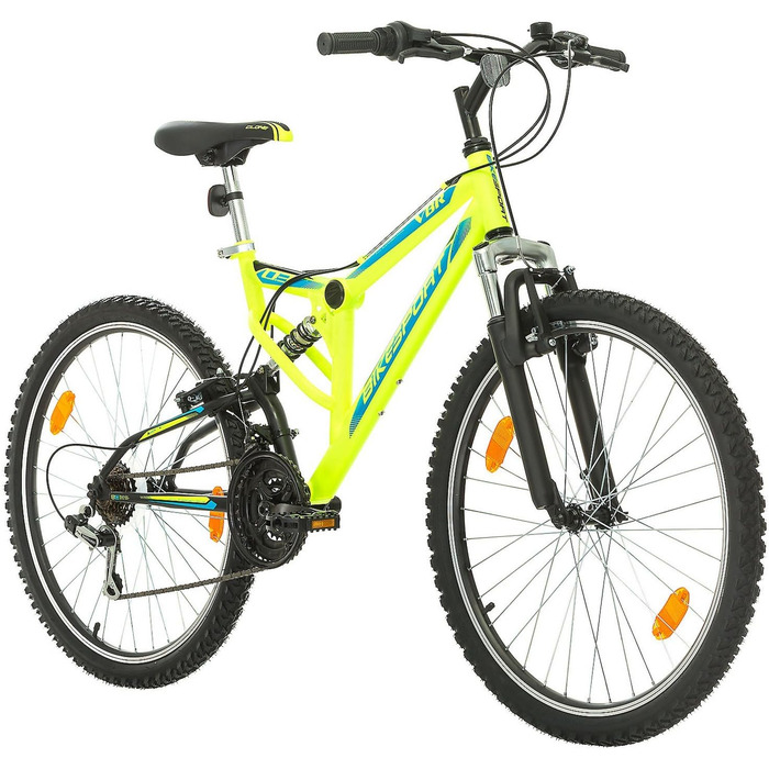 Велосипед MTB Mountain Bike Повністю підвісний 26-дюймовий Bikesport Parallax Shimano 18 Speed Neon Green