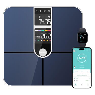 Ваги Healthkeep Bluetooth, 16 даних, додаток, 180 кг, срібло