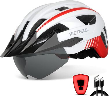 Велосипедний шолом VICTGOAL для чоловіків і жінок MTB з магнітним знімним візором, 21 вентиляційний отвір, регульований, дихаючий
