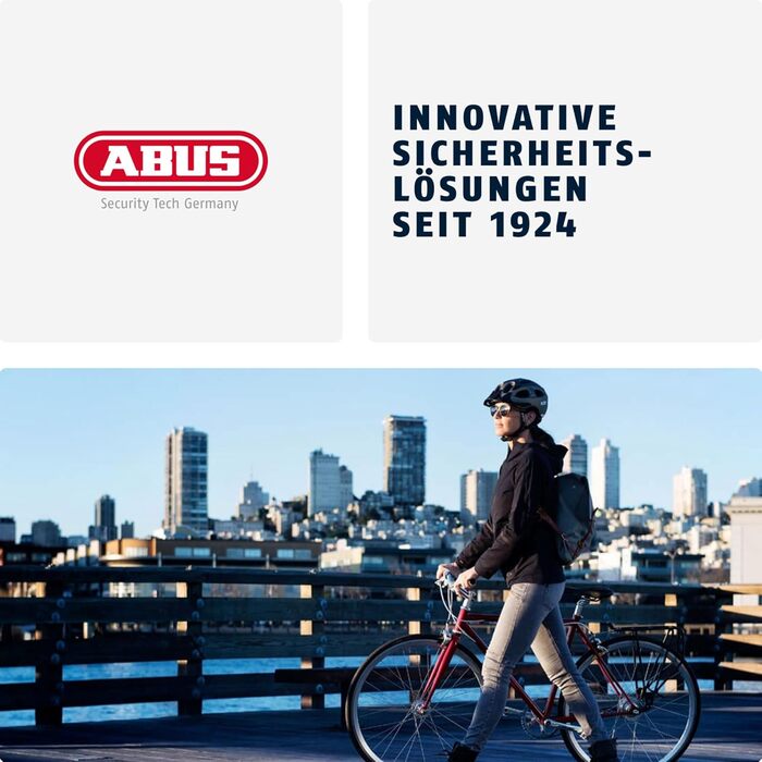 Складаний велосипедний замок ABUS Bordo 6000K з тримачем, циліндр XPlus, рівень безпеки 10
