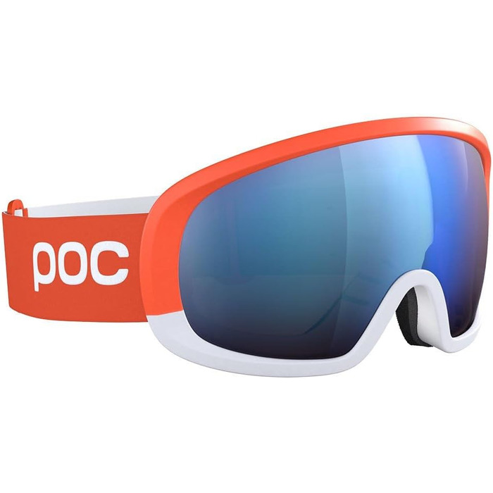 Гірськолижні окуляри POC Unisex Fovea Race (упаковка з ук) один розмір цинковий помаранчевий/водневий білий/частково сонячно-блакитний