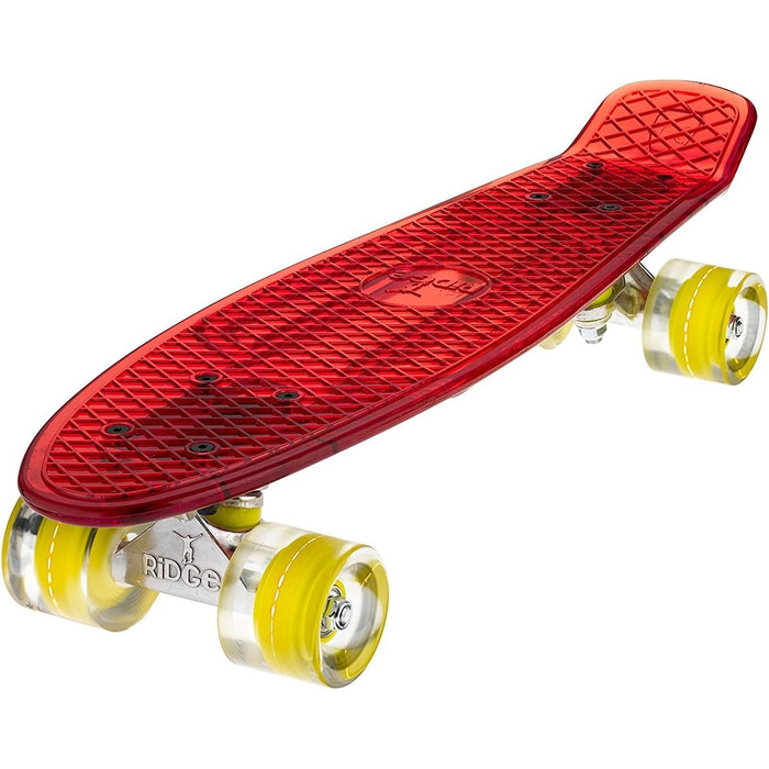 Скейтборд Ridge Blaze Mini Cruiser, 55 см 56 см Червоний/Жовтий