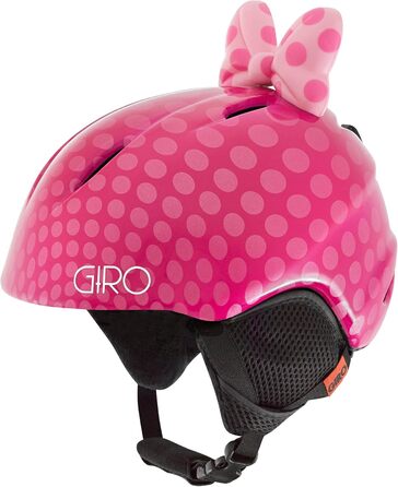 Шолом Giro Launch Plus 2019 рожевий бант в горошок