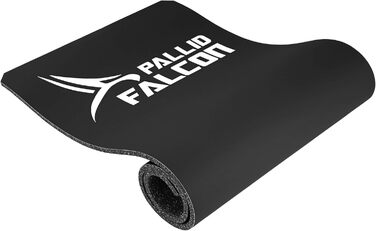 Гімнастичний килимок Pallid Falcon - Impact Advanced Workout System - Підкладка для стрибків на скакалці та килимок для фітнесу - Стійкий до стирання, не ковзає, миється, не токсичний - Зроблено в Німеччині 180 x 65 x 1.4 см Чорний