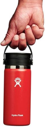 Термокружка Hydro Flask 473 мл з нержавіючої сталі, вакуумна, для кави, герметична, Flex Sip кришка, широка горловина, колір Goji