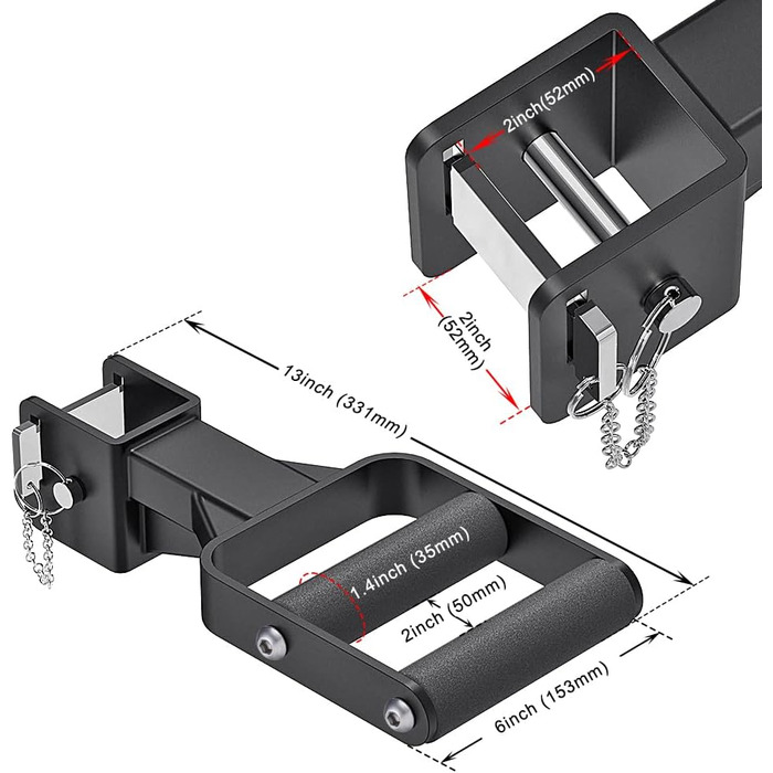 Насадка Kipika Muti-Grip для стійки 5,1x5,1 см, аксесуари для фітнесу