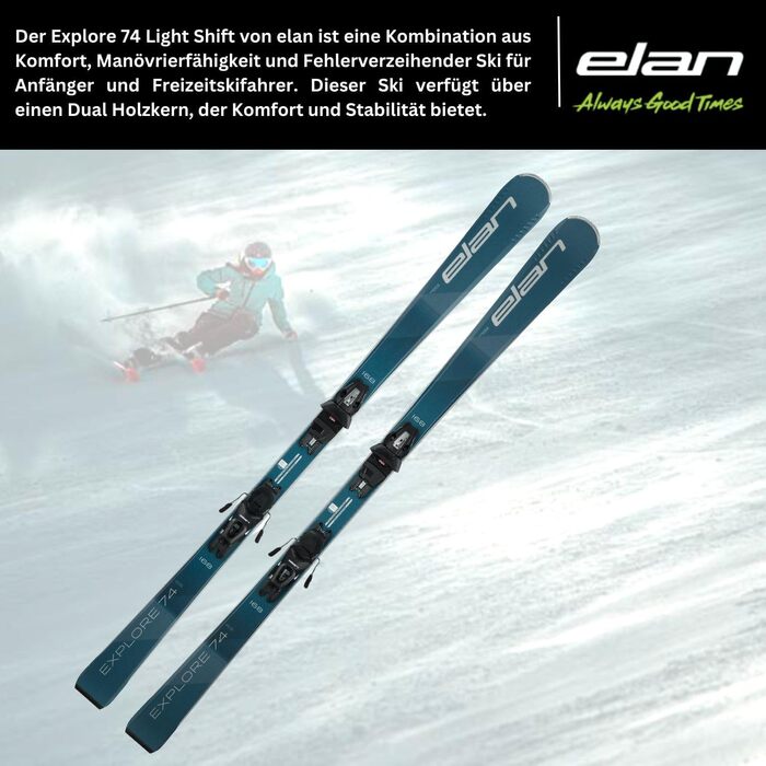 Лижі Elan Explore 74 RS LS 152см з кріпленнями EL10.0 GW 2024