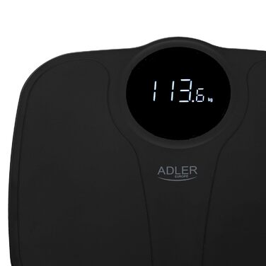 Ваги для ванної кімнати ADLER, до 180 кг, індикатор перевантаження