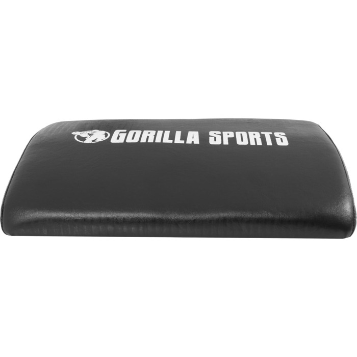 GORILLA SPORTS® Мат для преса 38x27,5x7 см, екошкіра, чорний — абмат, підкладка для скручувань, тренажер для пресу