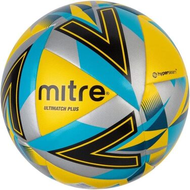 Футбольний м'яч Mitre Ultimatch, розмір 5, біло-синій, підвищена зносостійкість, покращений контроль та точність